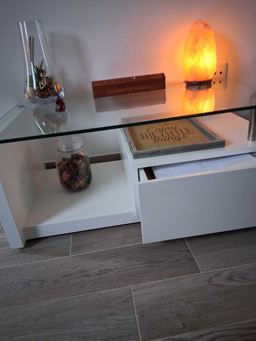 Mesa de centro branca lacada