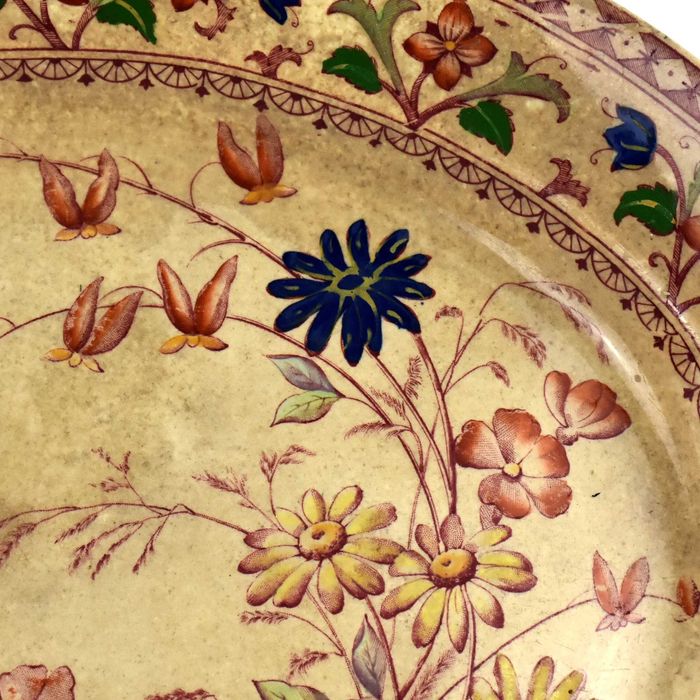 Travessa Faiança Inglesa decoração “Verona” Wedgwood & Cº ivory