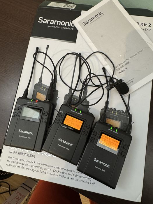 Zestaw Saramonic UwMic9 Kit 2 (RX9 + TX9 + TX9)  jak nowe