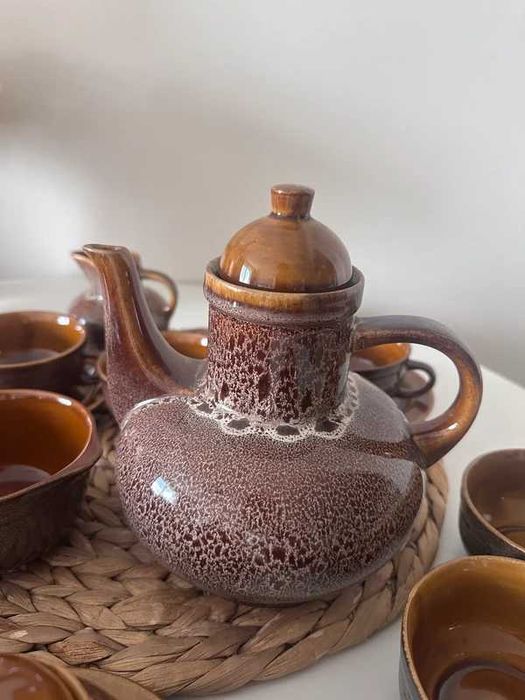 Zestaw ceramiczny „Niebieski Domek” 25 elementów zakład Mirostowice