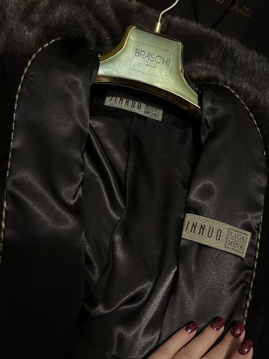 Р. 48-52!! Шуба норкова з капюшоном Греція іріс графіт трансфор. 100см