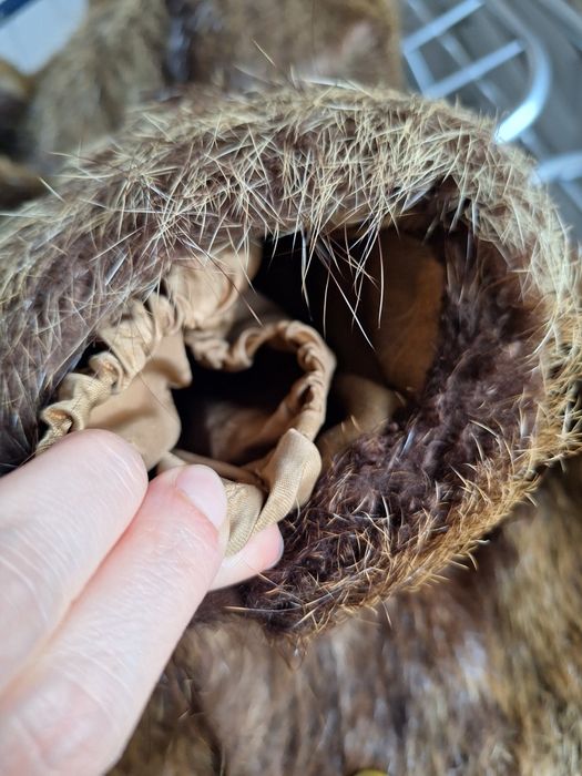 Futro damskie z nutrii w jodełke L