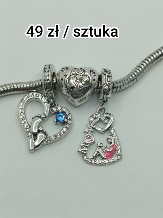 Nowy charms  srebro 925 - mama, córka, syn