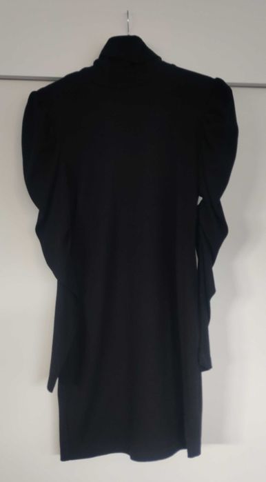 Vestido Preto Shein M – Malha elastano - Mangas balão - Novo