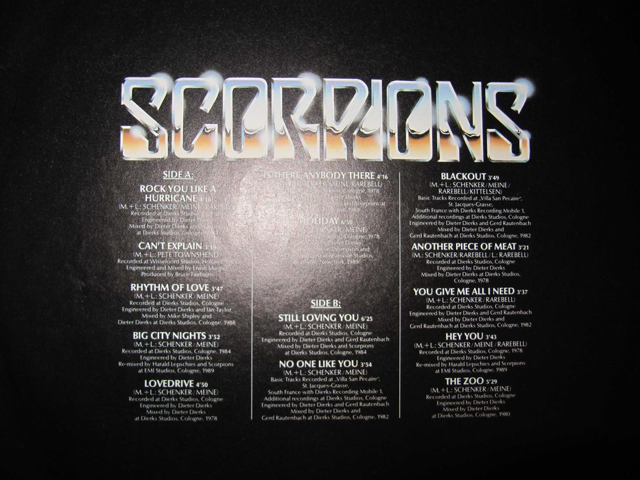 SCORPIONS -Best Of Rockers 'N' Ballads- 1989 *КУЛЬТОВІ БАЛАДИ