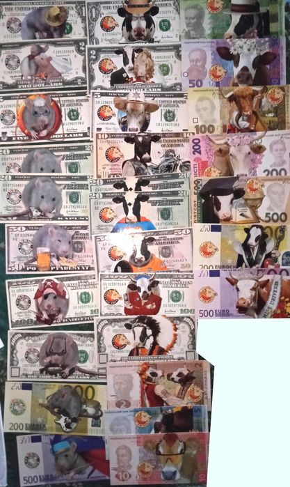 Календарі гроші сувенір з тваринами 2006 2007 2008 2009 2010