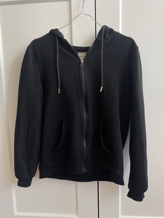 bluza czarna z kapturem sinsay S