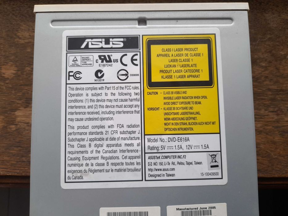 Leitor de dvd asus para pc