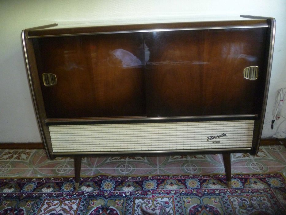 Móvel FLORIDA STEREO anos 50 Origi Alemanha radio gira-discos FUNCIONA