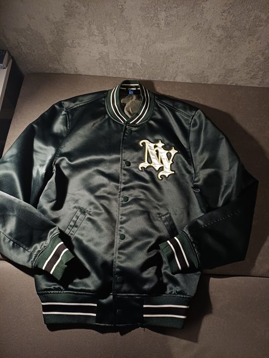 Ciemnozielona kurtka bejsbolówka męska H&M w rozmiarze M