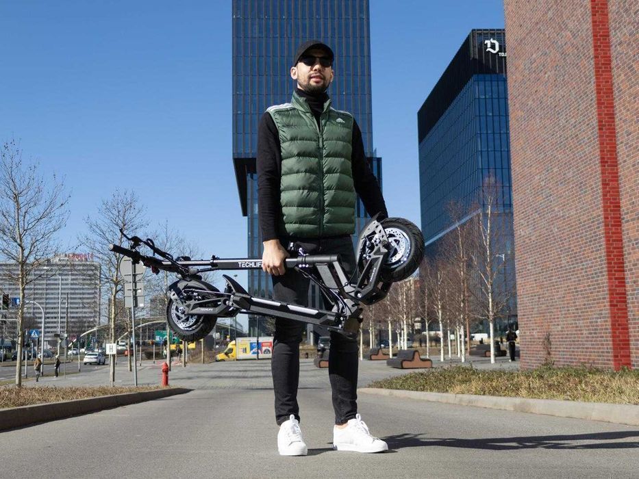 Hulajnoga Elektryczna 1365W Duży Zasięg 50km Amortyzacja TECHLIFE Q3