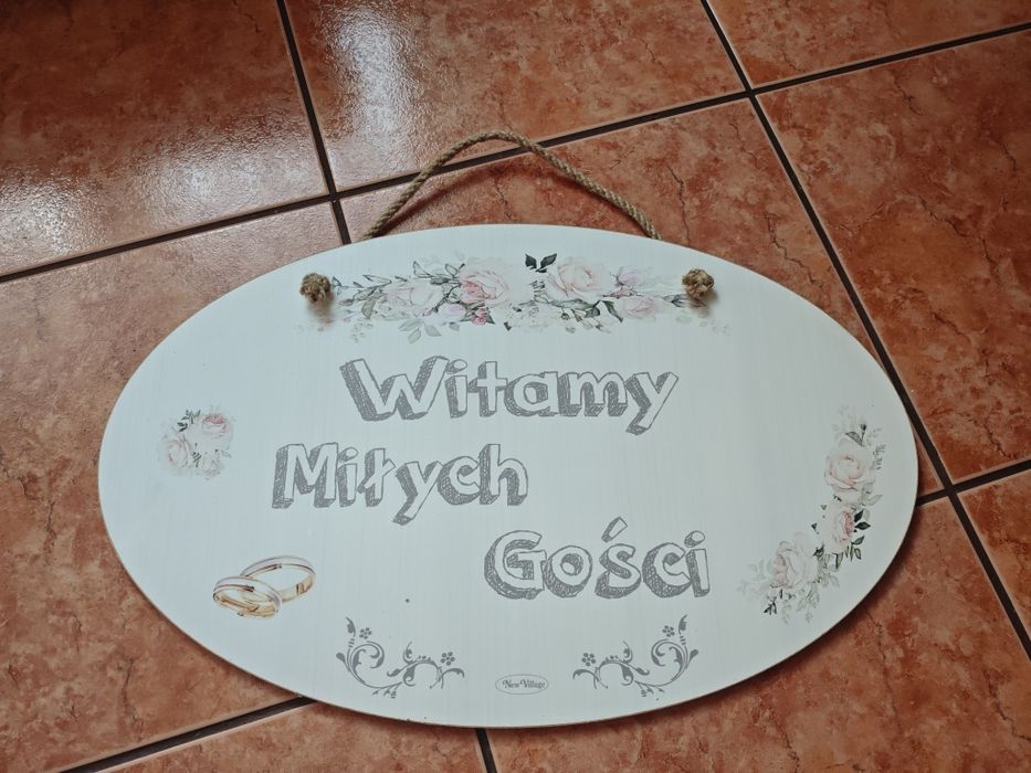 Tabliczka witamy miłych gości