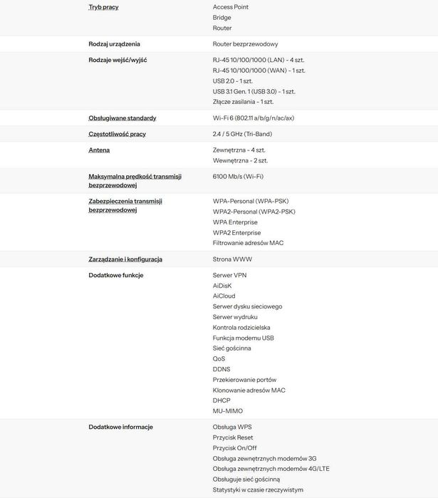 ASUS RT-AX92U (6100Mb/s a/b/g/n/ac/ax) zestaw 2szt.