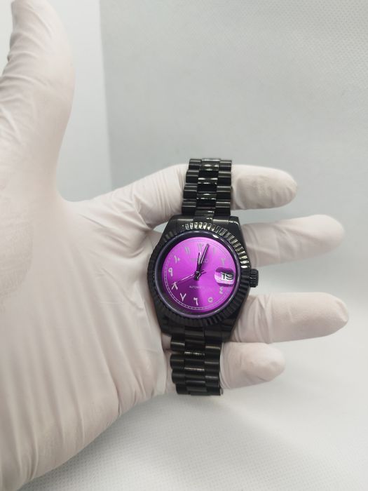 Seiko MOD Datejust Arabic Dark Purple