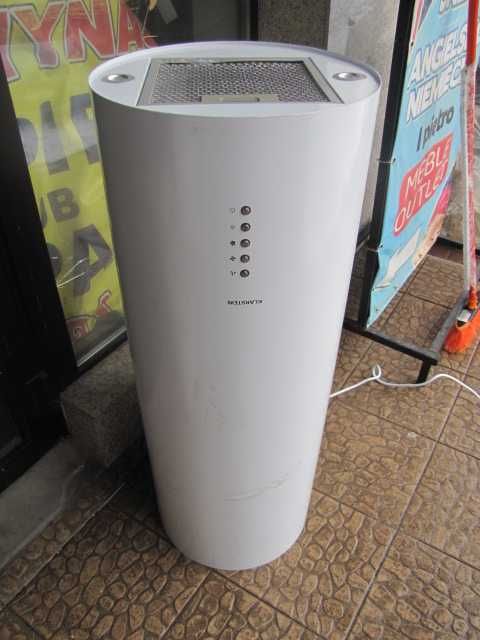 Okap kuchenny ścienny okrągła rura biały Klarstein Barella