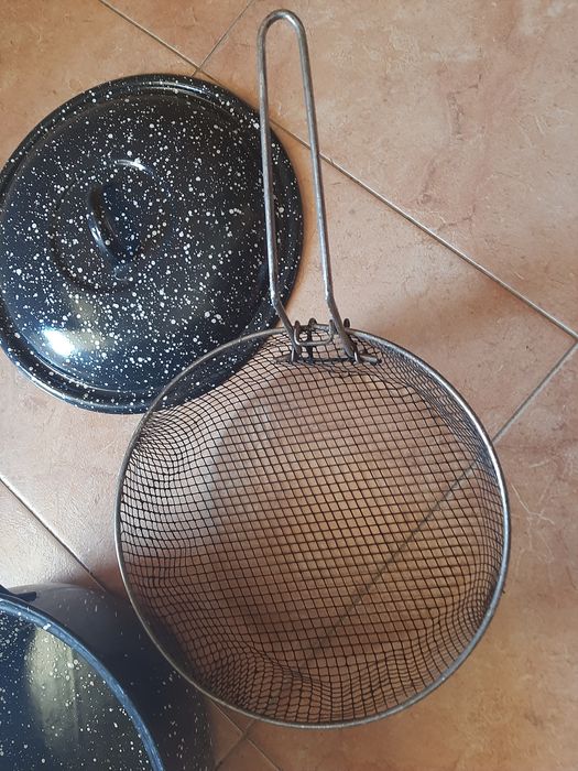 Panela fritadeira esmaltada 25cm de diâmetro