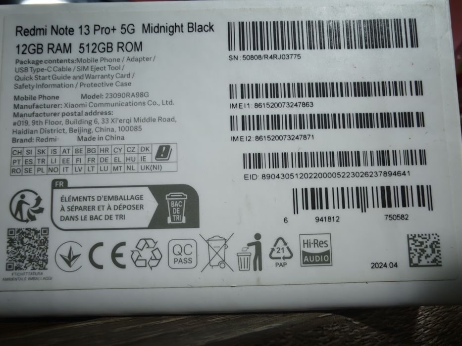 Xiaomi  Redmi Note 13 Pro+ 5G 12/512