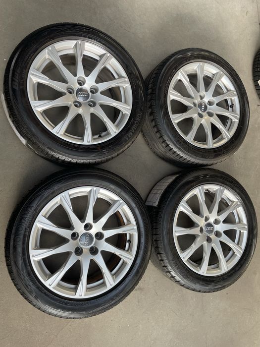 Felgi Koła Audi a4 b9 17 cali 5x112 opony jak nowe komplet yokohama oryginał