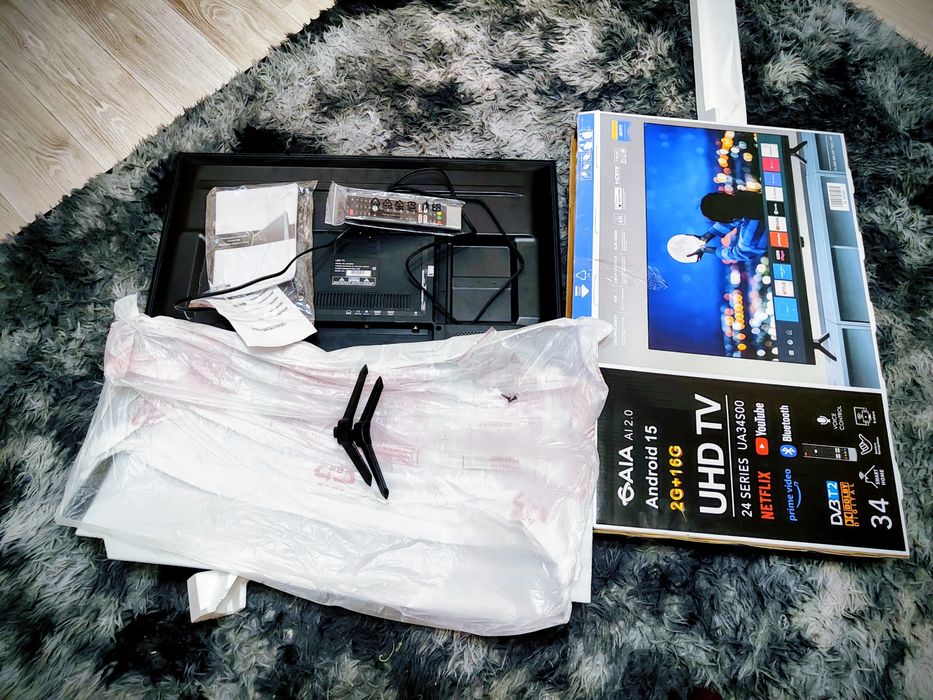 САМСУНГ 34 дюйми Smart TV Full HD WIFI LED Голосове керування андроид