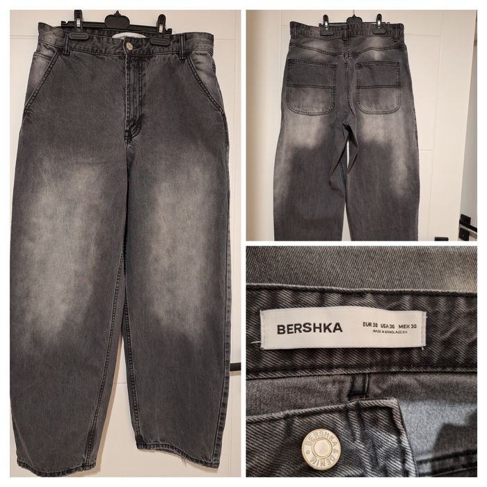 Spodnie baggy jeansy marki Bershka