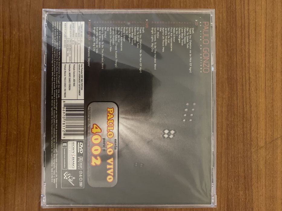 CD Paulo Gonzo ao vivo no coliseu