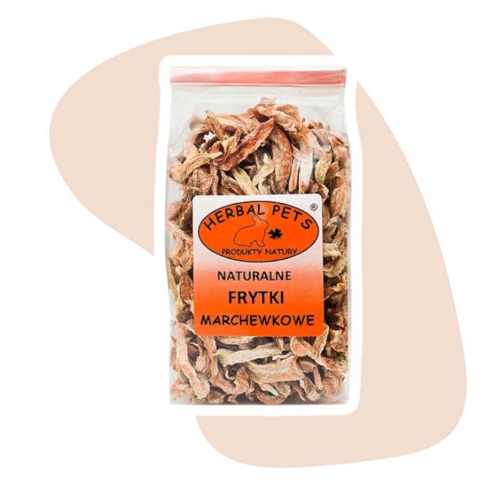 Herbal Pets Frytki marchewkowe 100g Materiał paszowy naturalne przysmaki