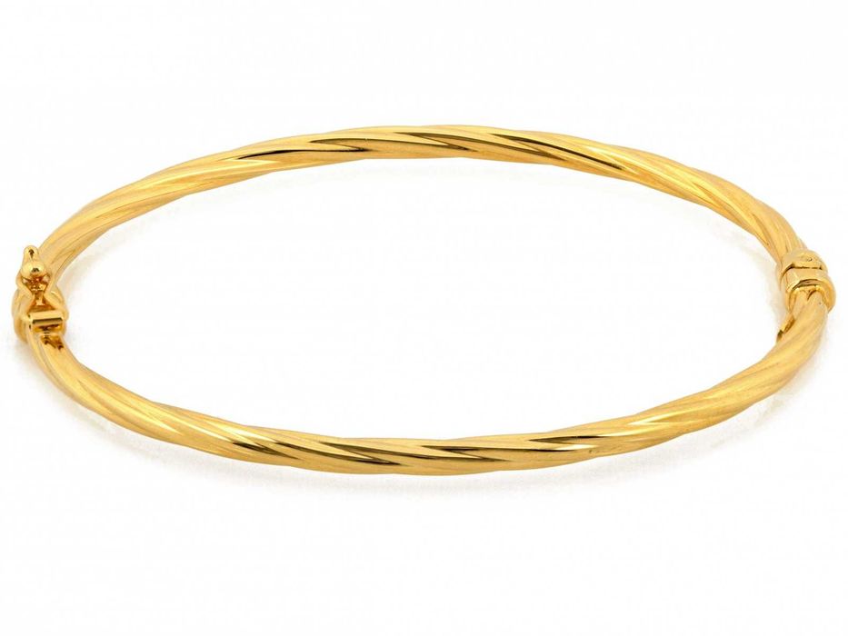 Elegancka złota bransoletka sztywna bangle PR 585