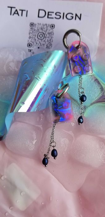 lego brincos com pérolas naturais