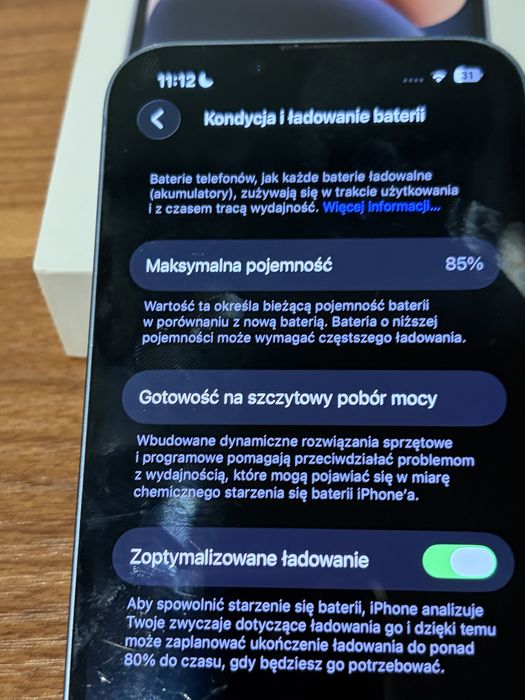 Iphone 14 128GB 85% kondycji baterii