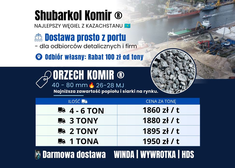 Orzech Komir - Omiń pośredników i zaoszczędź