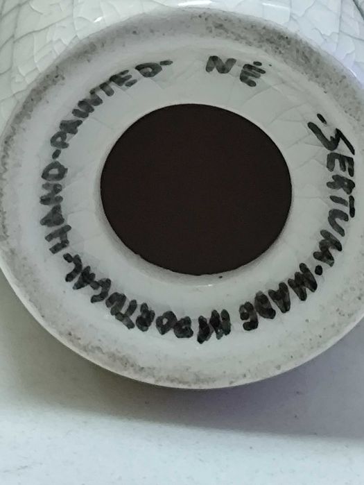 Antigo Saleiro Ceramica Porcelana fabrica Sertum pintado a mao