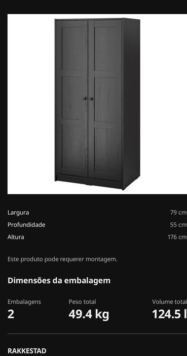 Roupeiro com 2 portas