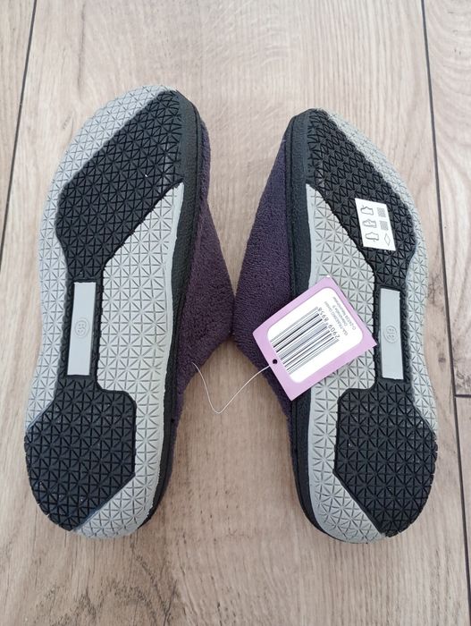 Kapcie damskie domowe ocieplane z polaru 39 Nowe