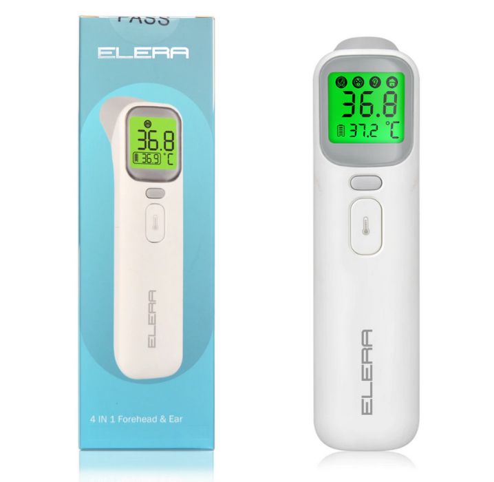 Termometr bezdotykowy na podczerwień do czoła i ucha.
