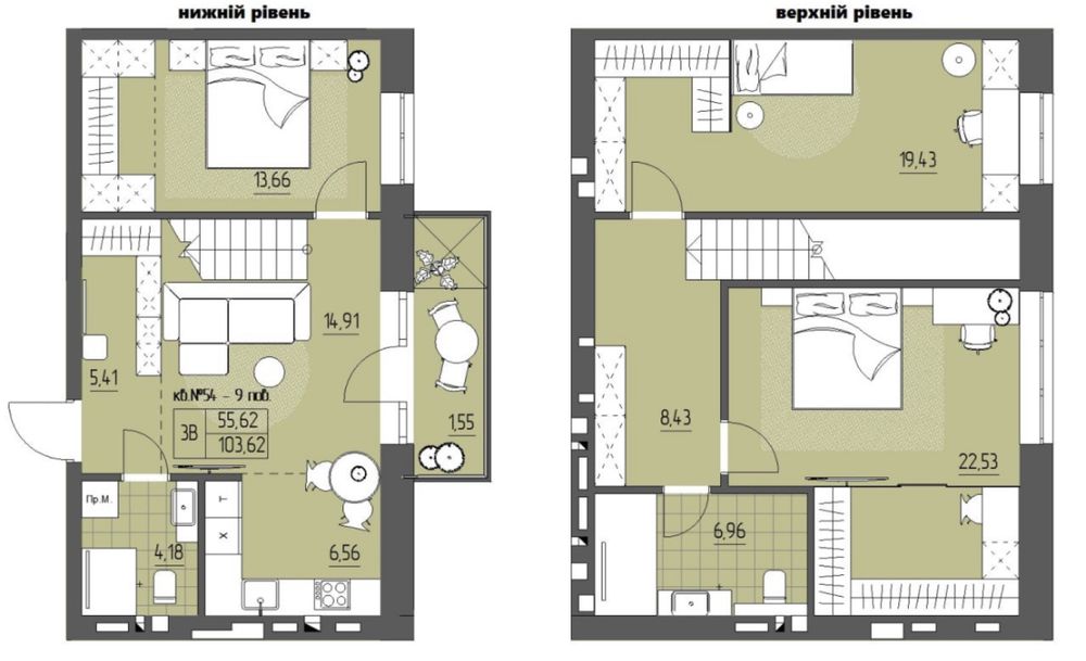 Квартира 3к  лише за 695$ за м² у зданому будинку! - View 2