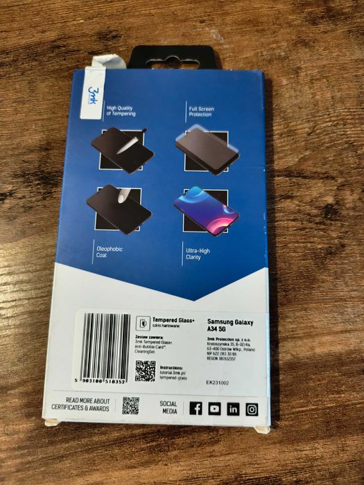 Szkło hartowane 3mk Tempered Glass+ do Samsung Galaxy A34 5G | 9H