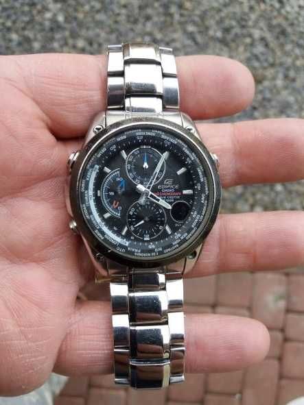 Zegarek CASIO EDIFICE duży masywny, instrukcja, pudełko.