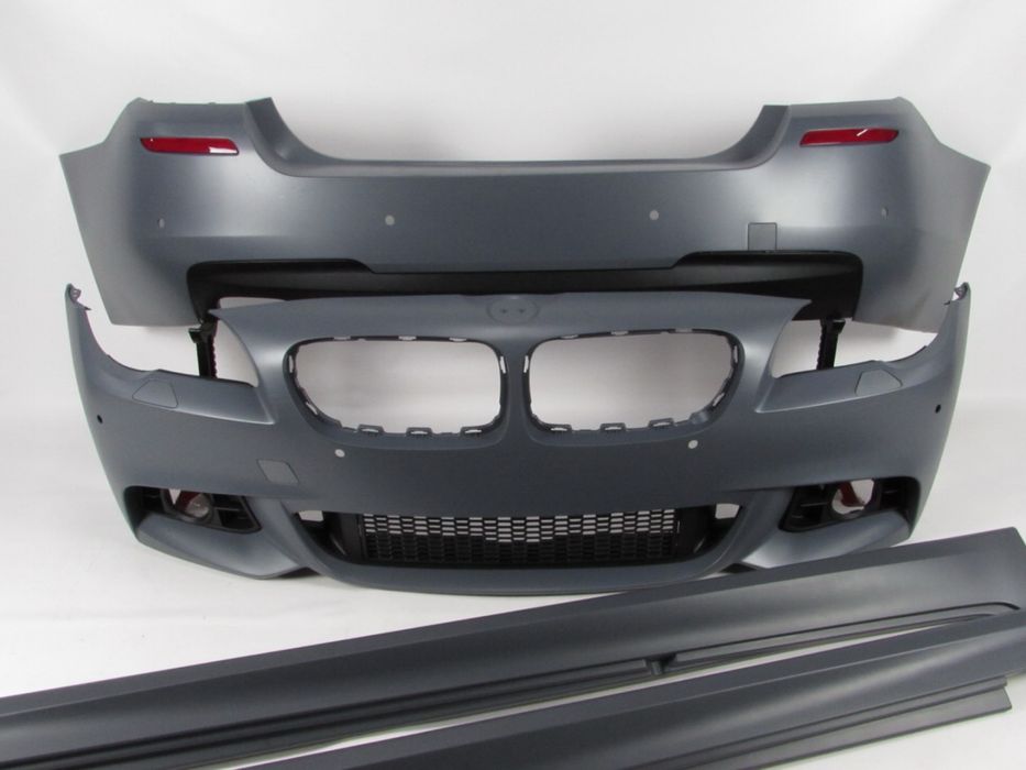 KIT COMPLETO PARACHOQUES PÁRA-CHOQUES FRONTAL + TRASEIRO + EMBALADEIRAS  BMW SÉRIE 5 F10 CARRO F11 CARRINHA PACK M  COM TODOS OS ACESSÓRIOS NOVO CAIXA