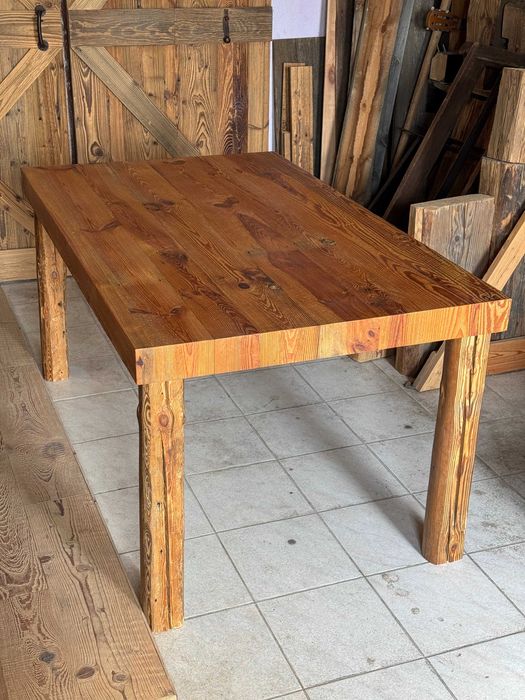 Stół prawdziwe stare drewno ręczna robota unikatowy klimat 150 x 90 cm