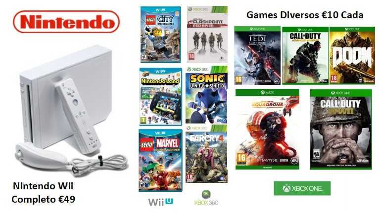 Jogos diversos - Xbox 360 - One - Wii U - Entrego em Avintes/Gaia
