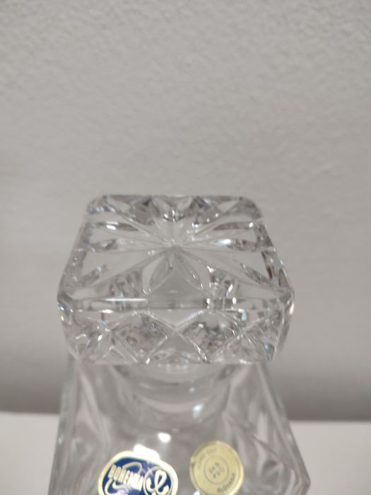 Garrafa de Whisky em cristal da Bohemia