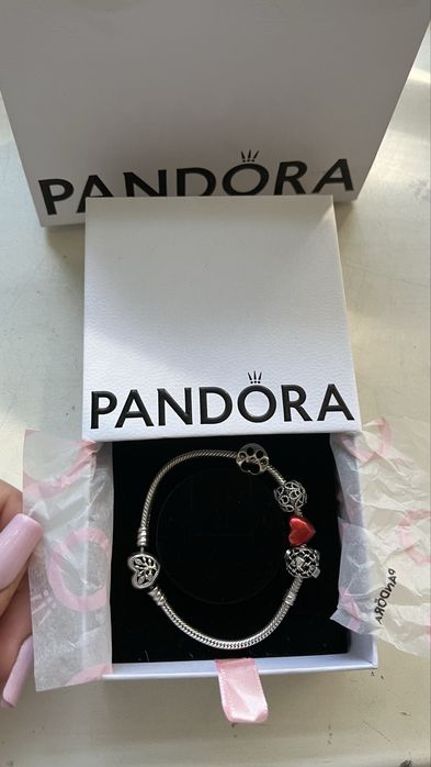 Bransoletka pandora + charmsy