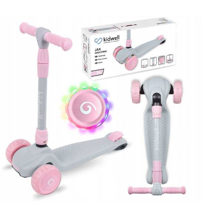 Hulajnoga trójkołowa Kidwell Jax gray/pink NOWA w kartonie
