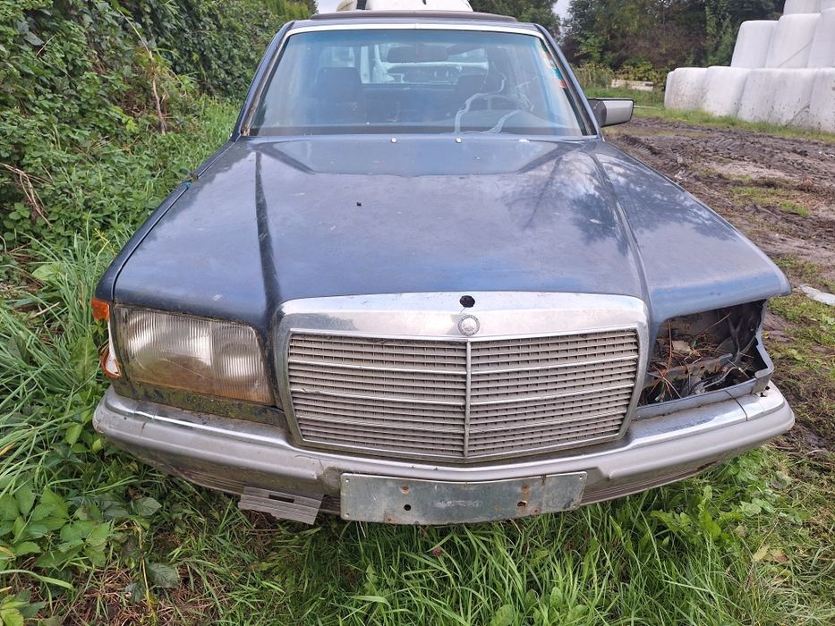 Mercedes 126 S klasa lampa błotnik maska