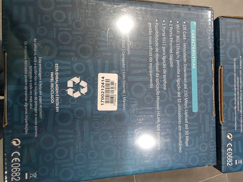 2 Routers 4G Huawei B310 MEO - Novos / Nunca usados (Net Casa de Férias)