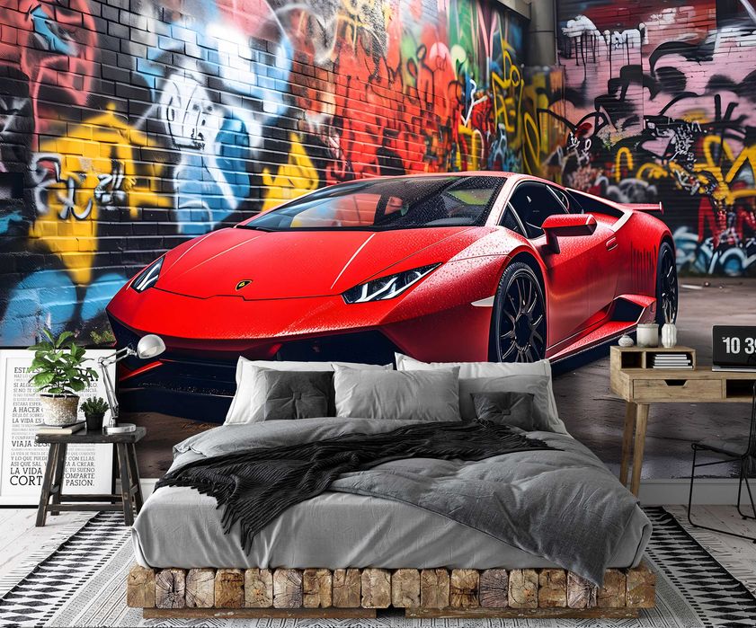 Fototapeta Auto Sportowe Grafiki Motoryzacja 3D Twój Rozmiar + KLEJ