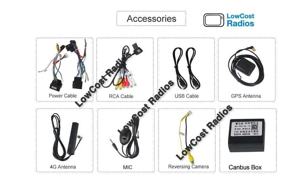 Auto Rádio 9' Poleg. PEUGEOT 307 | GPS ANDROID 15 BT USB APPS WIFI