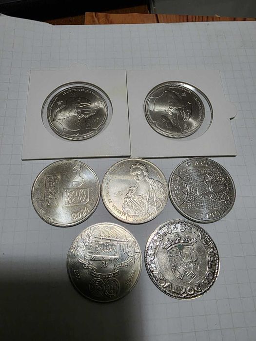 7 Moedas 5 euros Comemorativas Diversas