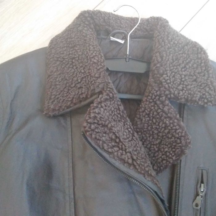 Kurtka damska skórzana ocieplana roz.40/42 Odpinany kołnierz