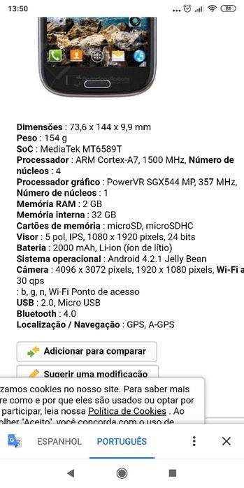 Telemóvel THL W8S